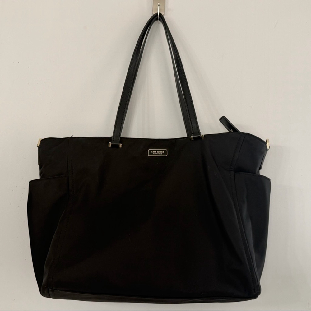 Kate Spade New York Women’s Designer Black Nylon Travel Tote Shoulder Weekender
